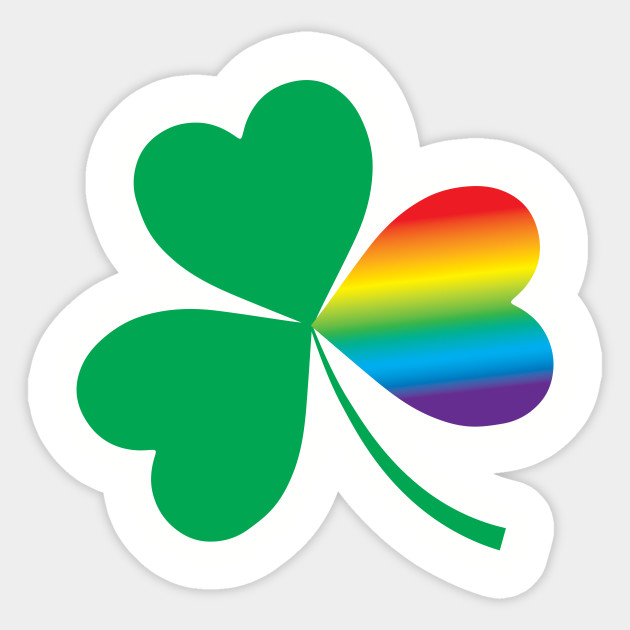 St. Patrick's Day Shamrock With LGBT Rainbow Twist